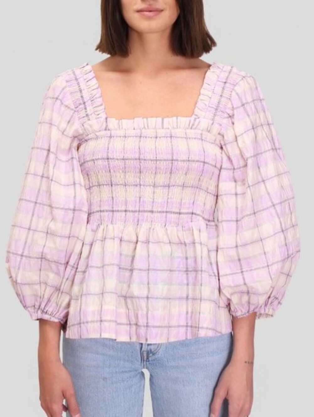Ganni Seersucker Top